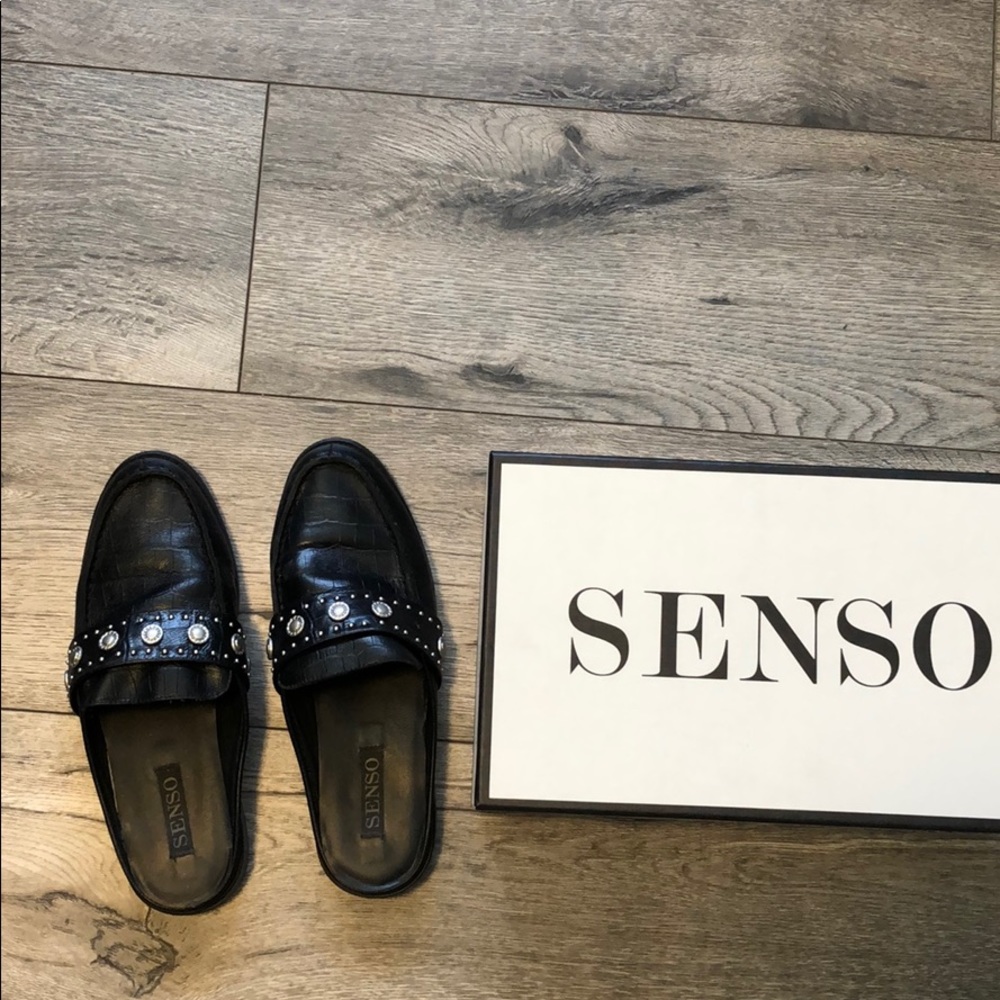 SENSO CIARA leather flat mules